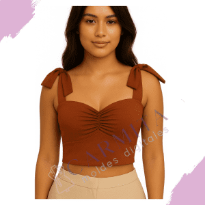 molde blusa top canela