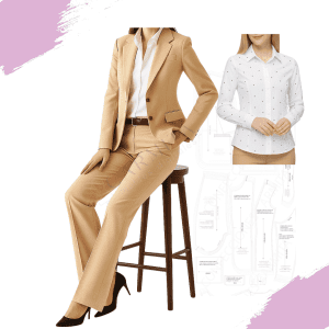 Molde Digital de Conjunto Sastre 3 Piezas (Blazer, Pantalón Y Camisa)