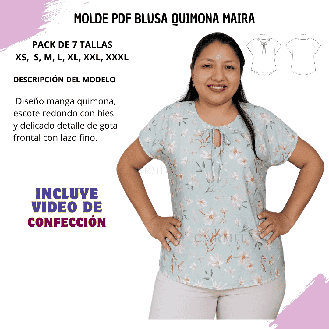 Molde Digital DF Blusa Quimona Maira